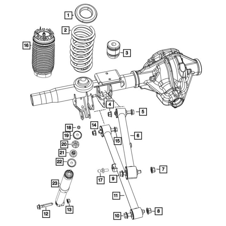 Det bästa Luftbälg RAM 1500 MOPAR 68260938AA ⏩ Luftbälgar