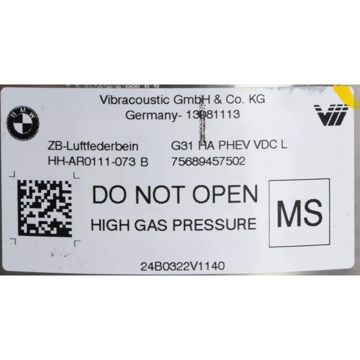 Luftstiver BMW 5 G31 G32 Vibracoustic 37106894575